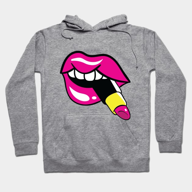 Lipstick Junkie Hoodie by BlackKnightProductions